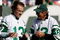 EAST RUTHERFORD, NJ - OCTOBER 26:  Former Jets quarterback Joe Namath chats with former Jets wide receiver Don Maynard (L) during halftime festivities celebrating the 40th anniversary of the Jets' win over the Colts in Super Bowl III during the game between the Kansas City Chiefs and the New York Jets on October 26, 2008 at Giants Stadium in East Rutherford, New Jersey.  (Photo by Jarrett Baker/Getty Images)