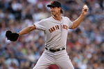 SEATTLE  - MAY 22:  Starting pitcher Randy Johnson #51 of the San Francisco Giants pitches against the Seattle Mariners on May 22, 2009 at Safeco Field in Seattle, Washington. (Photo by Otto Greule Jr/Getty Images)