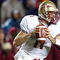 CHESTNUT HILL, MA - NOVEMBER 03:  Quarterback Drew Weatherford #11 of the Florida State Seminoles  looks to pass in the third quarter against the Boston College Eagles on November 3, 2007 at Alumni Stadium in in Chestnut Hill, Massachusetts. Florida State defeated Boston College 27-17.  (Photo by Elsa/Getty Images)