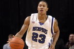 MEMPHIS, TN - MARCH 15: Derrick Rose #23 of the Memphis Tigers brings the ball upcourt against the Tulsa Golden Hurricane during the finals of the Conference USA Basketball Tournament at FedExForum on March 15, 2008 in Memphis, Tennessee. Memphis beat Tulsa 77-51. (Photo by Joe Murphy/Getty Images)