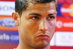 ROME - MAY 26:  Cristiano Ronaldo of Manchester United attends the Manchester United press conference prior to UEFA Champions League Final versus Barcelona at the Stadio Olimpico on May 26, 2009 in Rome, Italy.  (Photo by Paul Gilham/Getty Images)