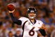 SAN DIEGO - DECEMBER 28: Quarterback Jay Cutler #6 of the Denver Broncos throws a pass against the San Diego Chargers during the NFL game at Qualcomm Stadium on December 28, 2008 in San Diego, California. (Photo by Jeff Gross/Getty Images)
