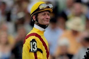 BALTIMORE - MAY 16:  Calvin Borel, riding Rachel Alexandra, before the 134th Preakness Stakes at Pimlico Race Course on May 16, 2009 in Baltimore, Maryland.  (Photo by Matthew Stockman/Getty Images)