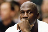 21 Nov 1997:  Guard Michael Jordan of the Chicago Bulls looks on during a game against the Los Angeles Clippers at the Los Angeles Sports Arena in Los Angeles, California.  The Bulls won the game 111-102 in double-overtime. Mandatory Credit: Todd Warshaw