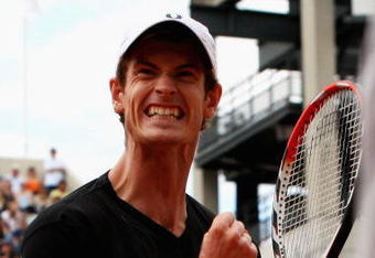 PARIS - MAY 31:  Andy Murray of Great Britain celebrates winning the second set during his Men's Singles Fourth Round match against Marin Cilic of Croatia on day eight of the French Open at Roland Garros on May 31, 2009 in Paris, France.  (Photo by Clive Brunskill/Getty Images)