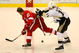 DETROIT - MAY 31: Jordan Staal #11 of the Pittsburgh Penguins battles for the puck against Mikael Samuelsson #37 of the Detroit Red Wings during Game Two of the 2009 Stanley Cup Finals at Joe Louis Arena on May 31, 2009 in Detroit, Michigan. (Photo by Bruce Bennett/Getty Images)