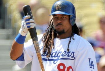 LOS ANGELES, CA - APRIL 19:  Manny Ramirez #99 of the Los Angeles Dodgers at bat against the Colorado Rockies during the game at Dodger Stadium on April 19, 2009 in Los Angeles, California.  (Photo by Harry How/Getty Images)