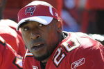 TAMPA, FL - NOVEMBER 16: Cornerback Ronde Barber #20 of the Tampa Bay Buccaneers watches play against the Minnesota Vikings at Raymond James Stadium on November 16, 2008 in Tampa, Florida.  (Photo by Al Messerschmidt/Getty Images) 