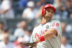 NEW YORK - MAY 24:  Raul Ibanez #29 of the Philadelphia Phillies at bat against the New York Yankees on May 24, 2009 at Yankee Stadium in the Bronx borough of New York City.  (Photo by Nick Laham/Getty Images)