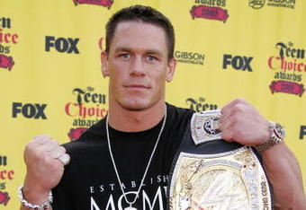 HOLLYWOOD - AUGUST 14:  Wrestler John Cena arrives at the 2005 Teen Choice Awards held at Gibson Amphitheatre at Universal CityWalk on August 14, 2005 in Universal City, California.  (Photo by Frazer Harrison/Getty Images)