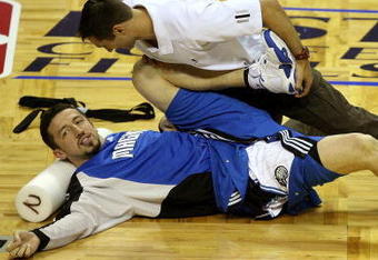 ORLANDO, FL - MAY 30: Hedo Turkoglu #15 of the Orlando Magic stretches before Game Six of the Eastern Conference Finals against the Cleveland Cavaliers during the 2009 Playoffs at Amway Arena on May 30, 2009 in Orlando, Florida. NOTE TO USER: User expressly acknowledges and agrees that, by downloading and or using this photograph, User is consenting to the terms and conditions of the Getty Images License Agreement  (Photo by Doug Benc/Getty Images)
