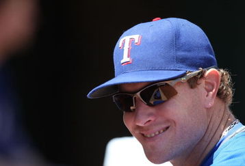 OAKLAND, CA - MAY 07: Josh Hamilton #32 of the Texas Rangers looks on against the Oakland Athletics during a Major League Baseball game on May 7, 2009 at the Oakland Coliseum in Oakland, California. (Photo by Jed Jacobsohn/Getty Images)