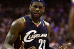 ORLANDO, FL - MAY 30:  LeBron James #23 of the Cleveland Cavaliers reacts after a play against the Orlando Magic in Game Six of the Eastern Conference Finals during the 2009 Playoffs at Amway Arena on May 30, 2009 in Orlando, Florida. NOTE TO USER: User expressly acknowledges and agrees that, by downloading and or using this photograph, User is consenting to the terms and conditions of the Getty Images License Agreement  (Photo by Elsa/Getty Images)