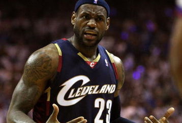 ORLANDO, FL - MAY 30:  LeBron James #23 of the Cleveland Cavaliers reacts after a play against the Orlando Magic in Game Six of the Eastern Conference Finals during the 2009 Playoffs at Amway Arena on May 30, 2009 in Orlando, Florida. NOTE TO USER: User expressly acknowledges and agrees that, by downloading and or using this photograph, User is consenting to the terms and conditions of the Getty Images License Agreement  (Photo by Elsa/Getty Images)