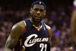 ORLANDO, FL - MAY 30:  LeBron James #23 of the Cleveland Cavaliers reacts after a play against the Orlando Magic in Game Six of the Eastern Conference Finals during the 2009 Playoffs at Amway Arena on May 30, 2009 in Orlando, Florida. NOTE TO USER: User expressly acknowledges and agrees that, by downloading and or using this photograph, User is consenting to the terms and conditions of the Getty Images License Agreement  (Photo by Elsa/Getty Images)