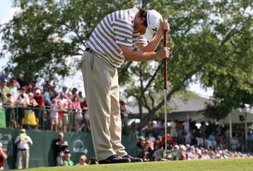 FT. WORTH, TX - MAY 31: Tim Clark of South Africa reacts after missing his par putt to win on the 18th hole during the final round of the Crowne Plaza Invitational at Colonial Country Club on May 31, 2009 in Ft. Worth, Texas. (Photo by Hunter Martin/Getty Images)