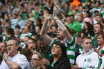 GLASGOW, UNITED KINGDOM - MAY 24:  Celtic fans cheers on their team during the Scottish Premier League match between Celtic and Hearts at Parkhead on May 24, 2009 in Glasgow, Scotland.  (Photo by Tom Shaw/Getty Images)