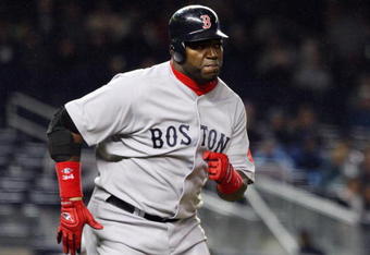 NEW YORK - MAY 04:  David Ortiz #34 of the Boston Red Sox runs the bases after his fourth inning RBI double against the New York Yankees on May 4, 2009 at Yankee Stadium in the Bronx borough of New York City.  (Photo by Jim McIsaac/Getty Images)