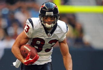 HOUSTON - OCTOBER 19:  Wide receiver Kevin Walter #83 of the Houston Texans during play against the Detroit Lions at Reliant Stadium on October 19, 2008 in Houston, Texas.  (Photo by Ronald Martinez/Getty Images)