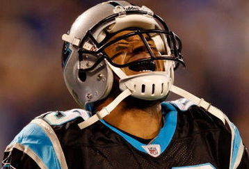 CHARLOTTE, NC - JANUARY 10:  Steve Smith #89 of the Carolina Panthers reacts to an interception during the game against the Arizona Cardinals during the NFC Divisional Playoff Game on January 10, 2009 at Bank of America Stadium in Charlotte, North Carolina.  (Photo by Streeter Lecka/Getty Images)