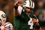 EAST RUTHERFORD, NJ - DECEMBER 28:  Brett Favre #4 of The New York Jets passes the ball against The Miami Dolphins during their game on December 28, 2008 at Giants Stadium in East Rutherford, New Jersey.  (Photo by Al Bello/Getty Images)