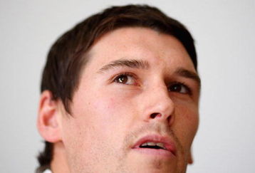 ST ALBANS, ENGLAND - MARCH 30:  Gareth Barry of England talks to the media during an England press conference at the Grove Hotel on March 30, 2009 in St Albans, England.  (Photo by Ryan Pierse/Getty Images)
