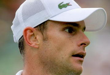 KEY BISCAYNE, FL - MARCH 31:  Andy Roddick looks on against Gael Monfils of France during day nine of the Sony Ericsson Open at the Crandon Park Tennis Center on March 31, 2009 in Key Biscayne, Florida.  (Photo by Matthew Stockman/Getty Images)