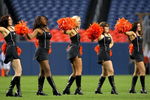DENVER - MAY 30:  The Denver Outlaws cheerleaders perform during a break in the action against the Washington Bayhawks during Major League Lacrosse action at INVESCO Field at Mile High on May 30, 2009 in Denver, Colorado. The Outlaws defeated the Bayhawks 20-16.  (Photo by Doug Pensinger/Getty Images)