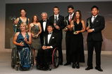 PARIS - JUNE 03:  (L to R) Esther Vergeer, Liezel Huber, Cara Black, Francesco Ricci Bitti, Shingo Kunieda, Daniel Nestor, Nenad Zimonjic, Noppawan Lertcheewakarn and Tsung-Hua Yang  pose at the ITF World Champions Dinner on day ten of the French Open on June 2, 2009 in Paris, France.  (Photo by Matthew Stockman/Getty Images)