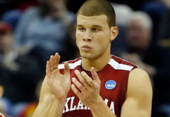 MEMPHIS, TN - MARCH 29:  Blake Griffin #23 of the Oklahoma Sooners claps in the first half while taking on the North Carolina Tar Heels during the NCAA Men's Basketball Tournament South Regional Final at the FedExForum on March 29, 2009 in Memphis, Tennessee.  (Photo by Joe Murphy/Getty Images)