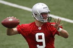 ALLEN PARK, MI - MAY 01:  Matt Stafford #9 of the Detroit Lions throws during rookie orientation camp at the Detroit Lions Headquarters and Training Facility on May 1, 2009 in Allen Park, Michigan.  (Photo by Gregory Shamus/Getty Images)