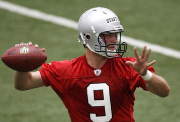 ALLEN PARK, MI - MAY 01:  Matt Stafford #9 of the Detroit Lions throws during rookie orientation camp at the Detroit Lions Headquarters and Training Facility on May 1, 2009 in Allen Park, Michigan.  (Photo by Gregory Shamus/Getty Images)