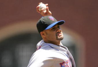 SAN FRANCISCO - MAY 16:  Johan Santana #57 of the New York Mets pitches to the San Francisco Giants at AT&T Park on May 16, 2009 in San Francisco, California.  The Mets won 9-6.  (Photo by Ezra Shaw/Getty Images)