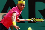 PARIS - MAY 31:  Rafael Nadal of Spain hits a forehand during the Men's Singles Fourth Round match against Robin Soderling of Sweden on day eight of the French Open at Roland Garros on May 31, 2009 in Paris, France.  (Photo by Clive Brunskill/Getty Images)