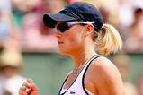 PARIS - JUNE 03:  Samantha Stosur of Australia celebrates a point during the Women's Singles Quarter Final match against Sorana Cirstea of Romania on day eleven of the French Open at Roland Garros on June 3, 2009 in Paris, France.  (Photo by Matthew Stockman/Getty Images)