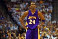 DENVER - MAY 29:  Kobe Bryant #24 of the Los Angeles Lakers looks on in the second half against the Denver Nuggets in Game Six of the Western Conference Finals during the 2009 NBA Playoffs at Pepsi Center on May 29, 2009 in Denver, Colorado. NOTE TO USER: User expressly acknowledges and agrees that, by downloading and or using this photograph, User is consenting to the terms and conditions of the Getty Images License Agreement.  (Photo by Doug Pensinger/Getty Images)