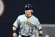 NEW YORK - MAY 08:  Nate McLouth #13 of the Pittsburgh Pirates leads off second base against the New York Mets on May 8, 2009 at Citi Field in the Flushing neighborhood of the Queens borough of New York City. The Mets defeated the Pirates 7-3.  (Photo by Jim McIsaac/Getty Images)