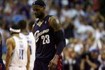 ORLANDO, FL - MAY 30: LeBron James #23 of the Cleveland Cavaliers walks toward the bench against the Orlando Magic in Game Six of the Eastern Conference Finals during the 2009 Playoffs at Amway Arena on May 30, 2009 in Orlando, Florida. NOTE TO USER: User expressly acknowledges and agrees that, by downloading and or using this photograph, User is consenting to the terms and conditions of the Getty Images License Agreement  (Photo by Elsa/Getty Images)