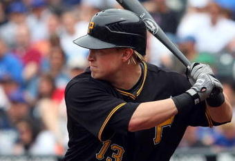 NEW YORK - MAY 09:  Nate McLouth #13 of the Pittsburgh Pirates bats against the New York Mets on May 9, 2009 at Citi Field in the Flushing neighborhood of the Queens borough of New York City. The Mets defeated the Pirates 10-1.  (Photo by Jim McIsaac/Getty Images)