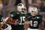 ATHENS, OH - SEPTEMBER 9:  Wide receiver Robert Preston #15 of the Ohio University Bobcats runs with the ball during a game against of the University of Pittsburgh Panthers at the Peden Stadium on September 9, 2005 in Athens, Ohio.  Ohio won 16-10 in overtime.  (Photo by Harry How/Getty Images)