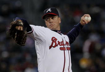 ATLANTA - MARCH 31: Pitcher Tom Glavine #47 of the Atlanta Braves throws a pitch during the game against the Pittsburgh Pirates at Turner Field March 31, 2008 in Atlanta, Georgia.  (Photo by Mike Zarrilli/Getty Images)