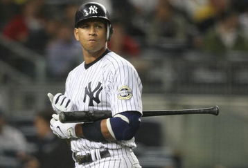 NEW YORK - JUNE 03: Alex Rodriguez #13 of the New York Yankees walks back to the dugout after striking out against the Texas Rangers on June 3, 2009 at Yankee Stadium in the Bronx borough of New York City.  (Photo by Nick Laham/Getty Images)