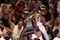 13 Jun 1997:  Michael Jordan #23 and Scottie Pippen #33 of the Chicago Bulls celebrate with the trophy after winning game 6 of the 1997 NBA Finals at the United Center in Chicago, Illinois. The Bulls defeated the Jazz 90-86 to win the series and claim the championship. NOTE TO USER:  It is expressly understood that the only rights Allsport are offering to license in this Photograph are one-time, non-exclusive editorial rights.  No advertising or commercial uses of any kind may be made of Allsport photos.User acknowledges that it is aware that Allsport is an editorial sports agency and that NO RELEASES OF ANY TYPE ARE OBTAINED from the subjects contained in the photographs. Mandatory Credit: Matthew Stockman/Getty Images