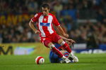 BARCELONA, SPAIN - OCTOBER 28: Negredo of Almeria in action during the La Liga match between FC Barcelona and UD Almeria, played at the Camp Nou stadium on October 28, 2007 in Barcelona, Spain (Photo by Bagu Blanco/Getty Images).