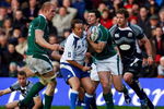 EDINBURGH, UNITED KINGDOM - MARCH 14:  South African referee Jonathan Kaplan runs into Robert Kearney of Ireland during the RBS Six Nations Championship match between Scotland and Ireland at Murrayfield Stadium on March 14, 2009 in Edinburgh, Scotland.  (Photo by Stu Forster/Getty Images)