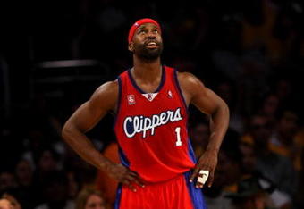 LOS ANGELES, CA - NOVEMBER 05:  Baron Davis #1 of the Los Angeles Clippers stands on the court during the game with the Los Angeles Lakers on November 5, 2008 at Staples Center in Los Angeles, California.  The Lakers won 106-88.  NOTE TO USER: User expressly acknowledges and agrees that, by downloading and/or using this Photograph, user is consenting to the terms and conditions of the Getty Images License Agreement.  (Photo by Stephen Dunn/Getty Images)