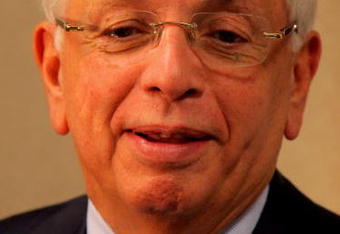DENVER - APRIL 19:  NBA Commissioner David Stern speaks to the media prior to the tip off between the New Orleans Hornets and the Denver Nuggets in Game One of the Western Conference Quarterfinals during the 2009 NBA Playoffs at Pepsi Center on April 19, 2009 in Denver, Colorado. NOTE TO USER: User expressly acknowledges and agrees that, by downloading and or using this photograph, User is consenting to the terms and conditions of the Getty Images License Agreement.  (Photo by Doug Pensinger/Getty Images)