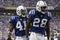 INDIANAPOLIS - JANUARY 06:  (L-R) Antoine Bethea and Marlin Jackson #28 of the Indianapolis Colts celebrate a defensive play against the Kansas City Chiefs during their AFC Wild Card Playoff Game January 6, 2007 at RCA Dome in Indianapolis, Indiana.   (Photo by Andy Lyons/Getty Images)
