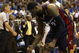 ORLANDO, FL - MAY 30:  LeBron James #23 of the Cleveland Cavaliers helps Mickael Pietrus #20 of the Orlando Magic up off the court in Game Six of the Eastern Conference Finals during the 2009 Playoffs at Amway Arena on May 30, 2009 in Orlando, Florida. NOTE TO USER: User expressly acknowledges and agrees that, by downloading and or using this photograph, User is consenting to the terms and conditions of the Getty Images License Agreement  (Photo by Elsa/Getty Images)