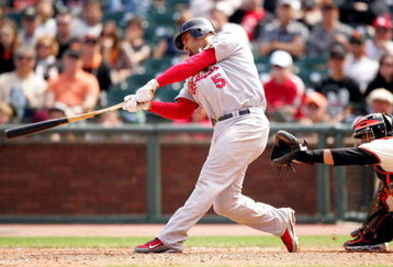 SAN FRANCISCO - MAY 31:  Albert Pujols #5 of the St. Louis Cardinals bats against the San Francisco Giants at AT&T Park on May 31, 2009 in San Francisco, California.  (Photo by Ezra Shaw/Getty Images)